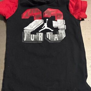 Jordan Black and Red 23 Graphic Short Sleeve Tee